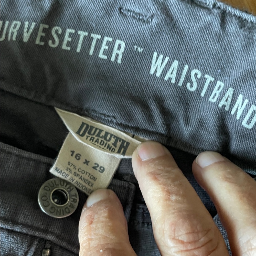 Duluth Trading Co Charcoal Cotton Pants